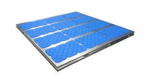 Large vacuum table with rubber mats