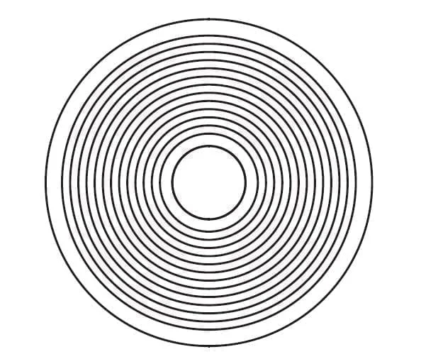 Concentric pole pitch magnetic chuck drawing