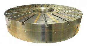 ELECTROPERMANENT MAGNETIC ROTARY CHUCK WITH RADIAL POLES