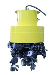 Yellow round lifting Electromagnet