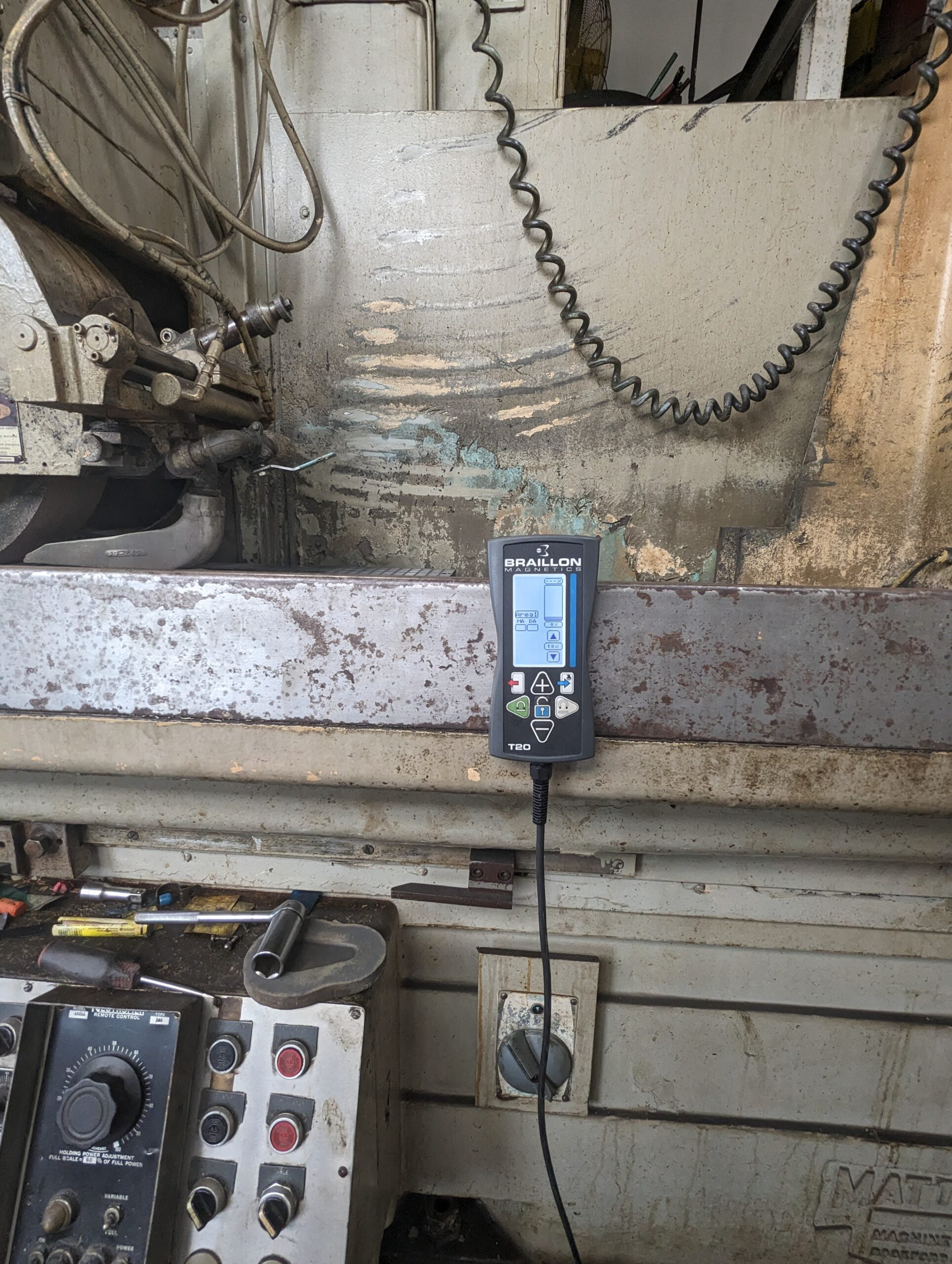 mattison surface grinder with new mag chuck controller